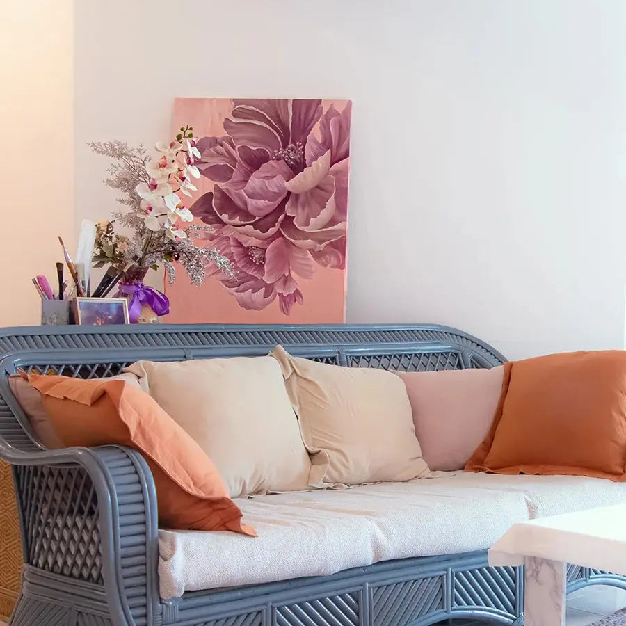 PEONY'S TALE — Original Painting + Interior Design Artlyheart