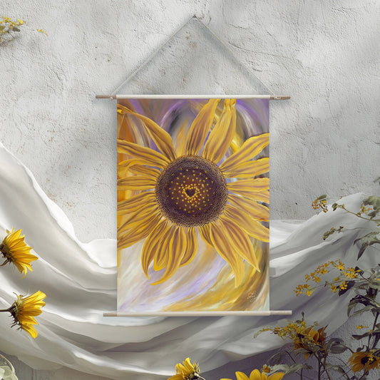 Bright Scroll Art for Home Decor | Flower of the Sun Artlyheart